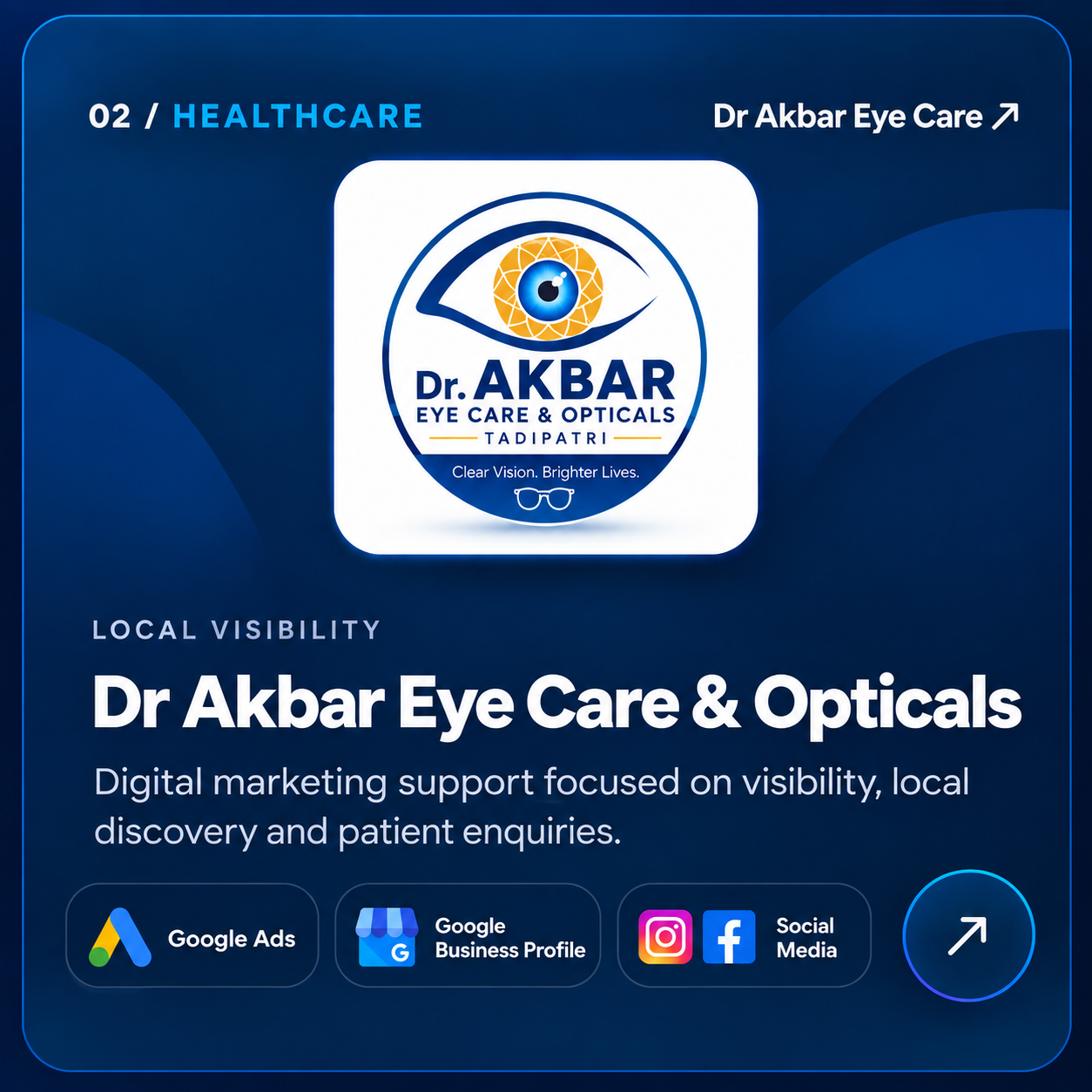 Dr Akbar Eye Care client showcase