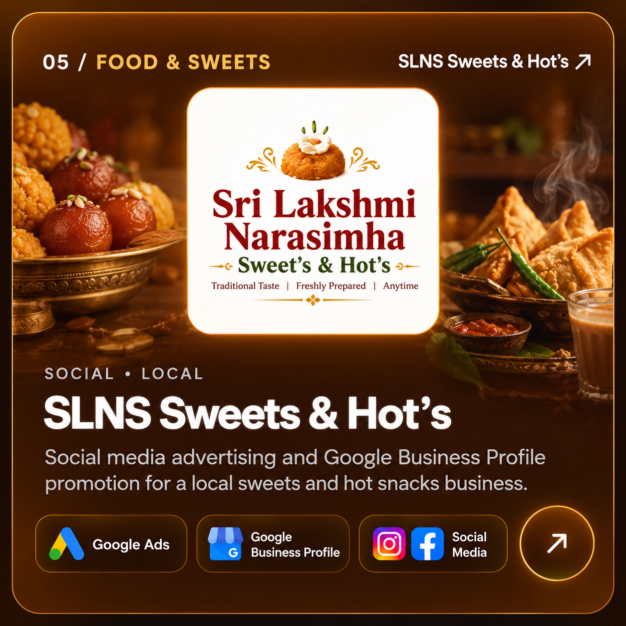 SLNS Sweets & Hot's client showcase